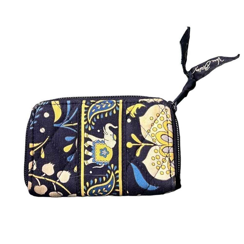 Vera Bradley Women's Multicolor Elephant Zip Around Credit Card Accordion Wallet